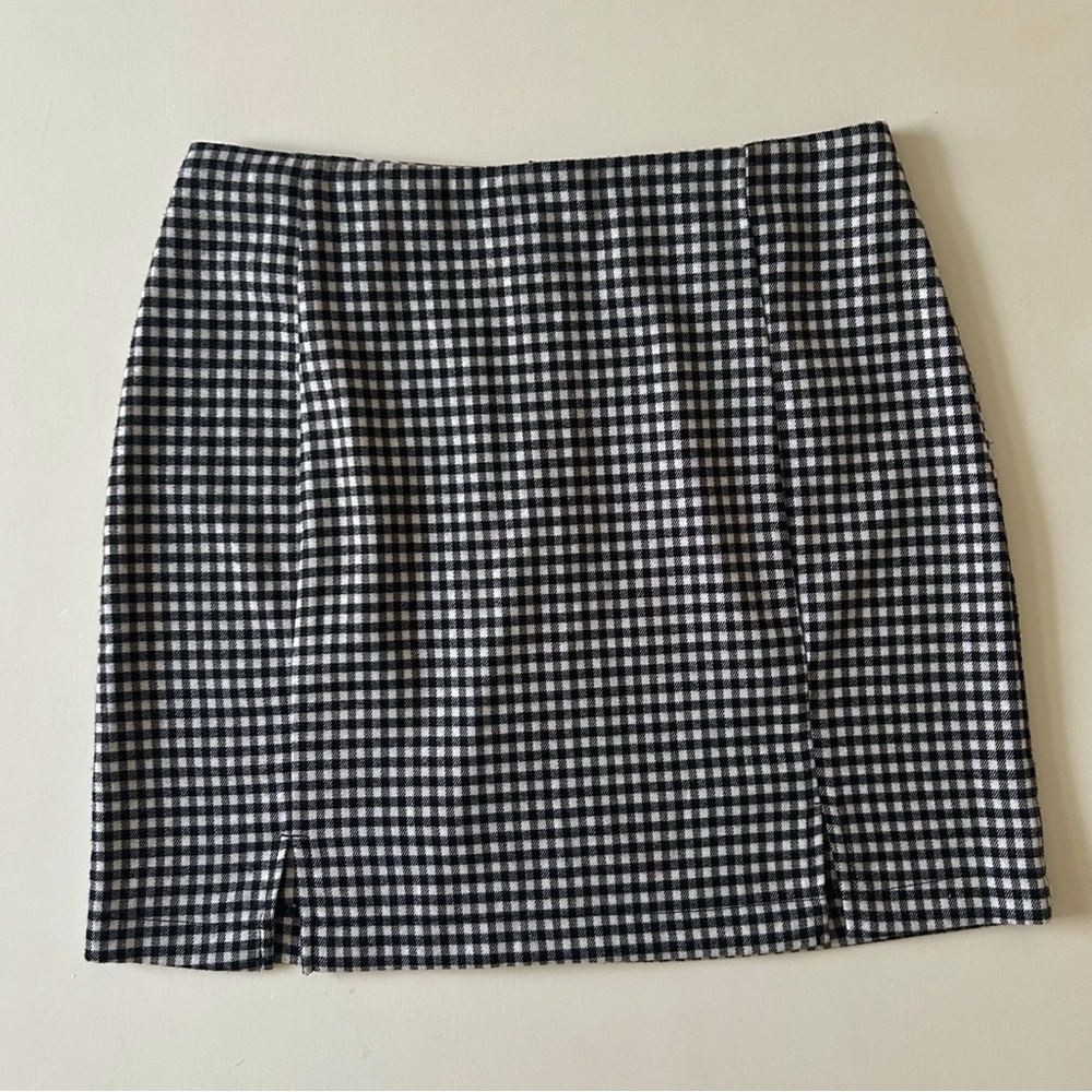 Eyeshadow Black White Gingham Mini Skirt Fall/Winter Trendy Street Style Size 7